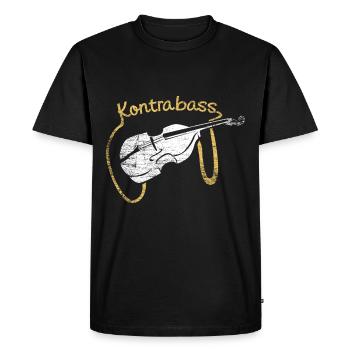 Musicien contrebasse - T-shirt Premium bio Homme - noir - Devant - Nico (187cm)