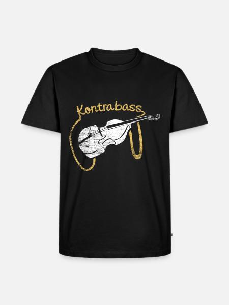 Musicien contrebasse - T-shirt Premium bio Homme - noir