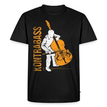 Cadeau de musicien contrebasse - T-shirt Premium bio Homme - noir - Devant - Nico (187cm)