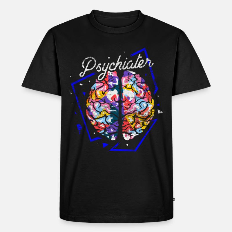 Psychiater Polygon Geschenk - Männer Premium Bio T-Shirt - Schwarz