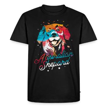 Polygone de berger australien - T-shirt Premium bio Homme - noir - Devant - Nico (187cm)