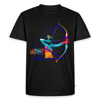 Archery polygon - Men's Premium Organic T-Shirt - black - Front - Nico (187cm)