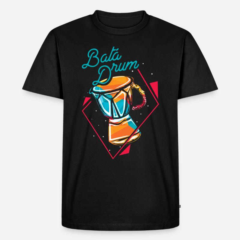 Bata-Trommel Polygon - Männer Premium Bio T-Shirt - Schwarz