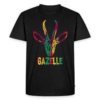 Polygone de gazelle - T-shirt Premium bio Homme - noir - Devant - Nico (187cm)