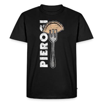 Cadeau pierogi - T-shirt Premium bio Homme - noir - Devant - Nico (187cm)