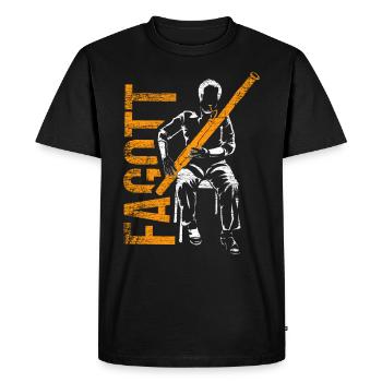 Cadeau basson - T-shirt Premium bio Homme - noir - Devant - Nico (187cm)
