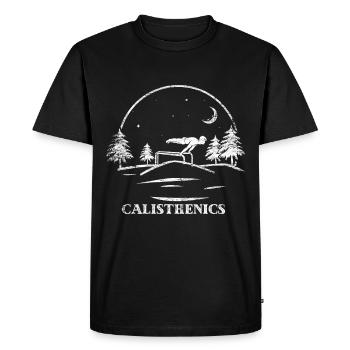 Calisthenics cadeau - T-shirt Premium bio Homme - noir - Devant - Nico (187cm)
