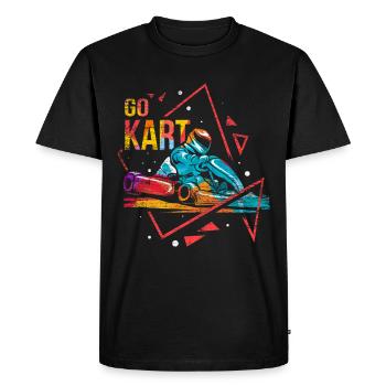 GoKart Polygone - T-shirt Premium bio Homme - noir - Devant - Nico (187cm)