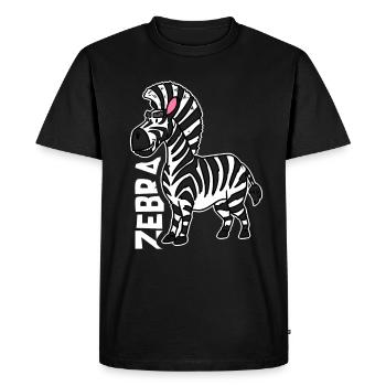 zebra - Men's Premium Organic T-Shirt - black - Front - Nico (187cm)