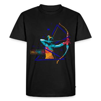 Archery polygon - Men's Premium Organic T-Shirt - black - Front - Nico (187cm)