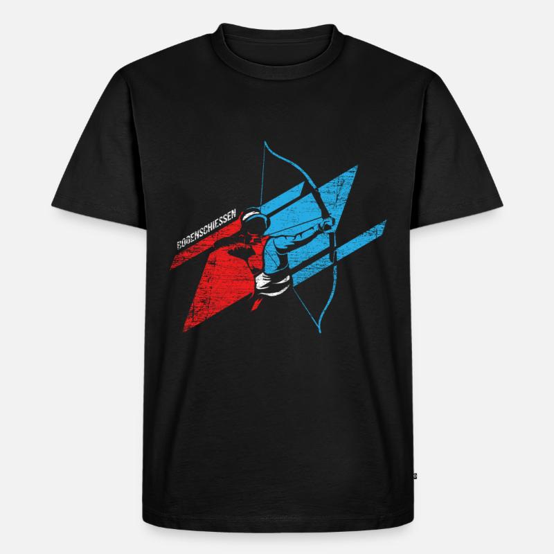 Bogenschießen - Männer Premium Bio T-Shirt - Schwarz