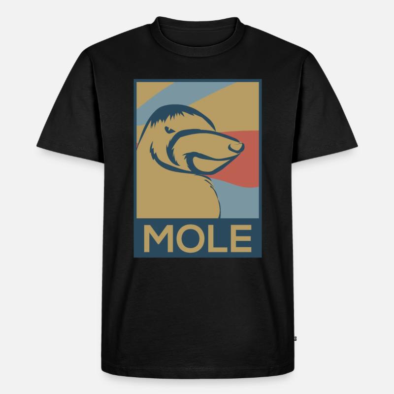 Maulwurf - Männer Premium Bio T-Shirt - Schwarz