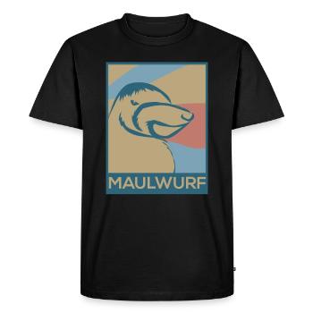 mole - Men's Premium Organic T-Shirt - black - Front - Nico (187cm)