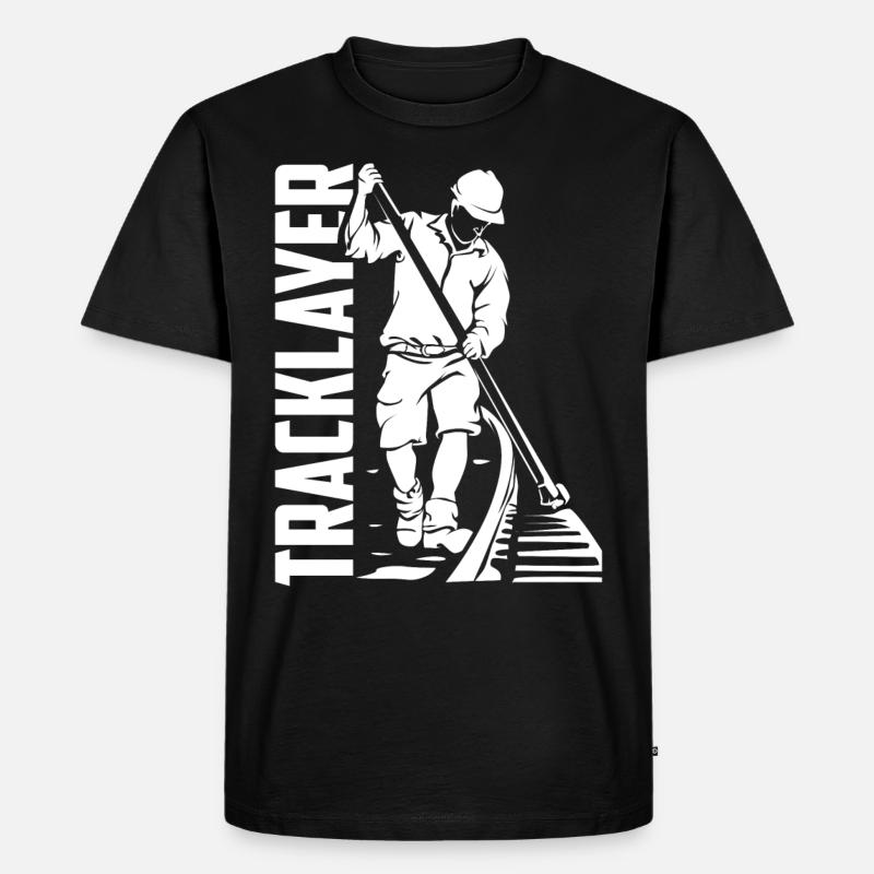 Gleisbauer - Männer Premium Bio T-Shirt - Schwarz