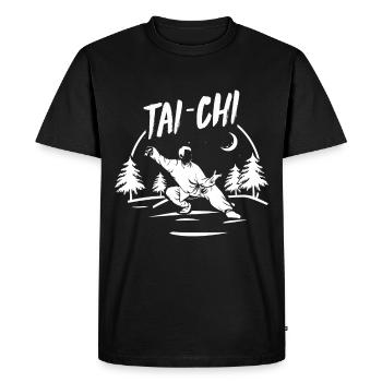 Tai chi - Men's Premium Organic T-Shirt - black - Front - Nico (187cm)