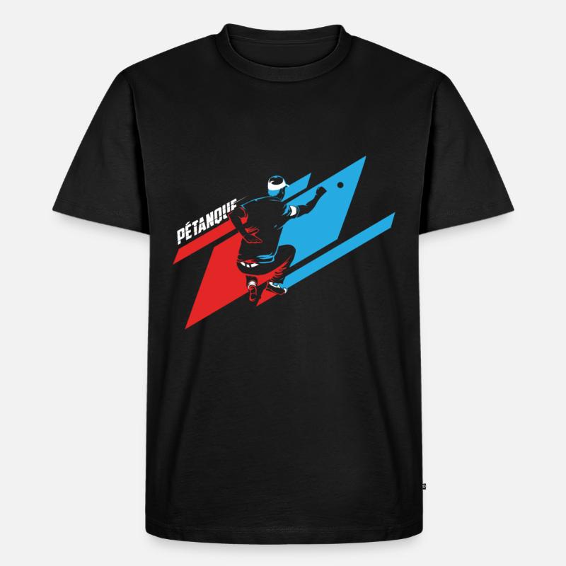 Pétanque - Männer Premium Bio T-Shirt - Schwarz
