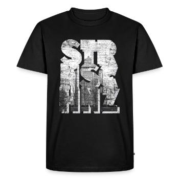 Étoilé cadeau - T-shirt Premium bio Homme - noir - Devant - Nico (187cm)