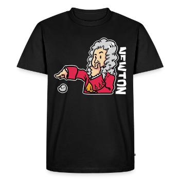 Isaac Newton - Men's Premium Organic T-Shirt - black - Front - Nico (187cm)