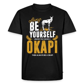 okapi - Men's Premium Organic T-Shirt - black - Front - Nico (187cm)