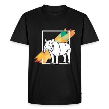 Tapir - T-shirt Premium bio Homme - noir - Devant - Nico (187cm)