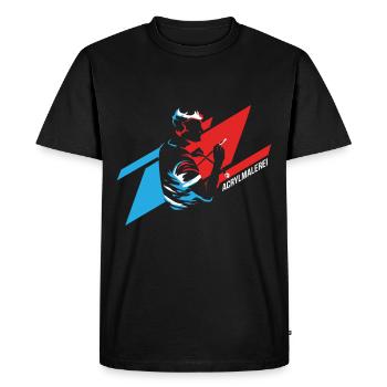 acryliques - T-shirt Premium bio Homme - noir - Devant - Nico (187cm)