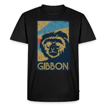 gibbon - Men's Premium Organic T-Shirt - black - Front - Nico (187cm)
