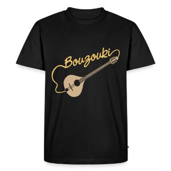 Bouzouki - T-shirt Premium bio Homme - noir - Devant - Nico (187cm)