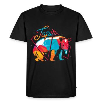 Tapire Polygone - T-shirt Premium bio Homme - noir - Devant - Nico (187cm)