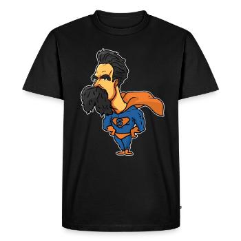 Friedrich Nietzsche - T-shirt Premium bio Homme - noir - Devant - Nico (187cm)