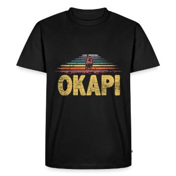 Okapi gift - Men's Premium Organic T-Shirt - black - Front - Nico (187cm)