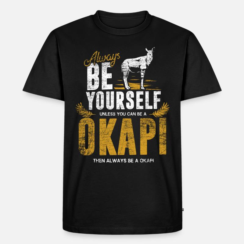 Okapi Geschenk - Männer Premium Bio T-Shirt - Schwarz