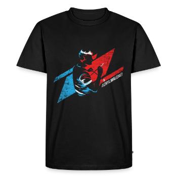 acryliques - T-shirt Premium bio Homme - noir - Devant - Nico (187cm)