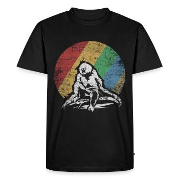 Cadeau Gibbon - T-shirt Premium bio Homme - noir - Devant - Nico (187cm)