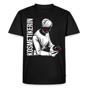 beautician - Men's Premium Organic T-Shirt - black - Front - Nico (187cm)