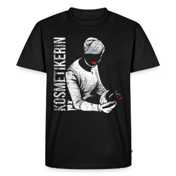 Cadeau d'esthéticienne - T-shirt Premium bio Homme - noir - Devant - Nico (187cm)