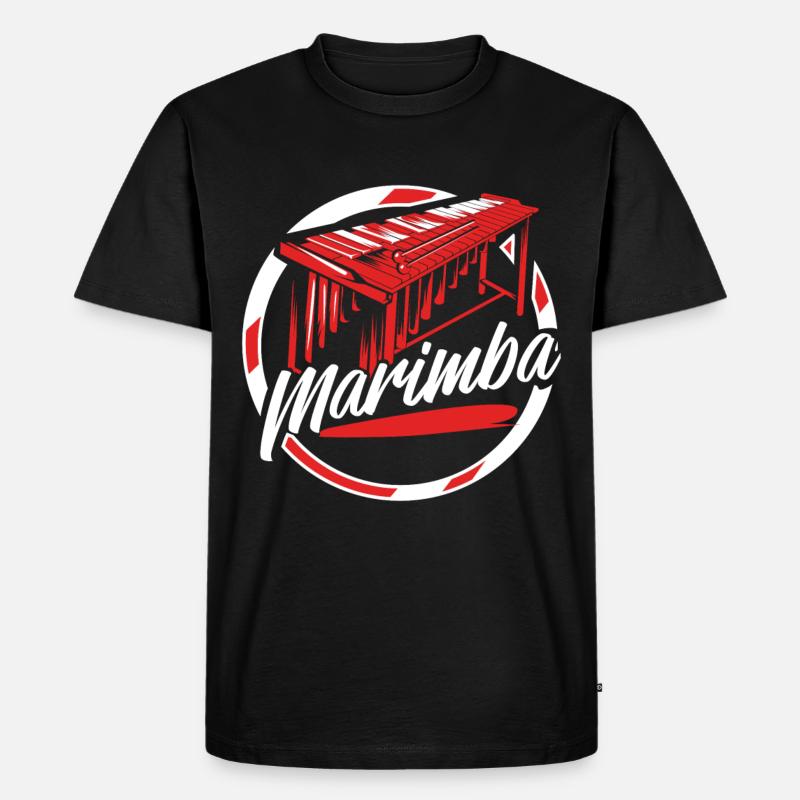 Marimba - Männer Premium Bio T-Shirt - Schwarz