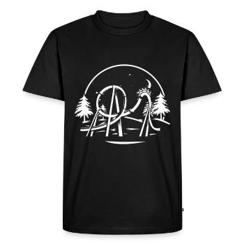 montagnes russes - T-shirt Premium bio Homme - noir - Devant - Nico (187cm)