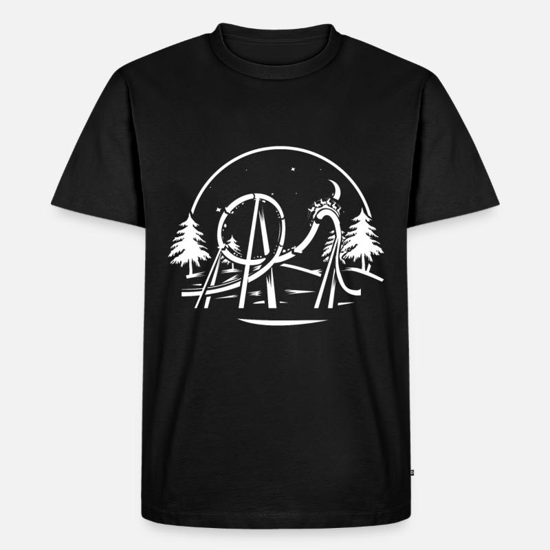 Achterbahn - Männer Premium Bio T-Shirt - Schwarz