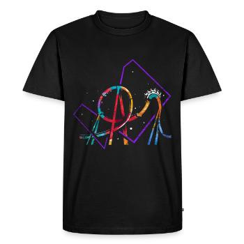 Cadeau de polygone de montagnes russes - T-shirt Premium bio Homme - noir - Devant - Nico (187cm)