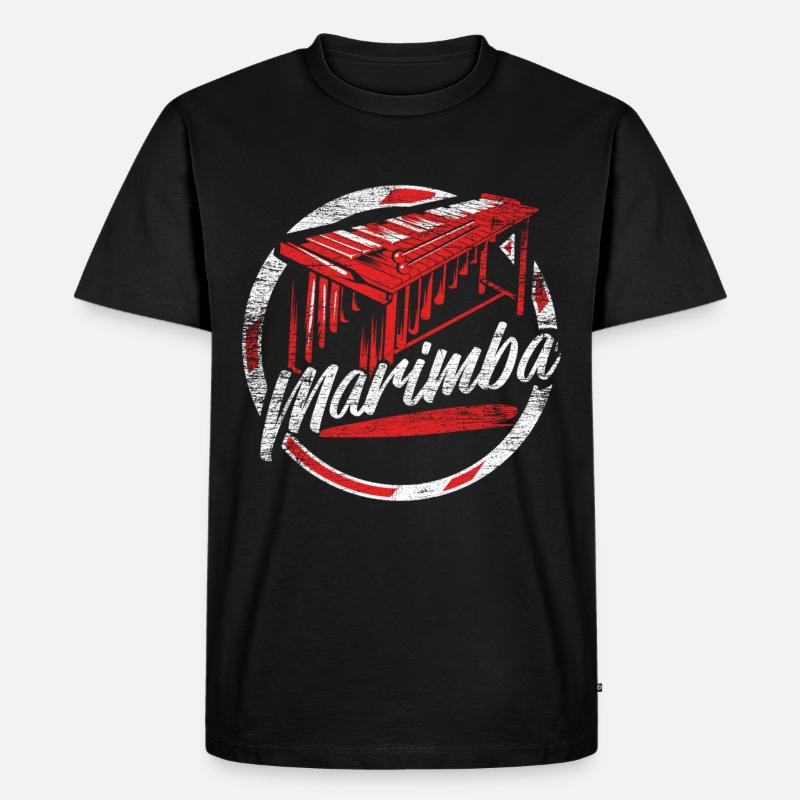 Marimba Geschenk - Männer Premium Bio T-Shirt - Schwarz