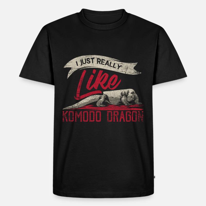 Komodo Dragon Geschenk - Männer Premium Bio T-Shirt - Schwarz
