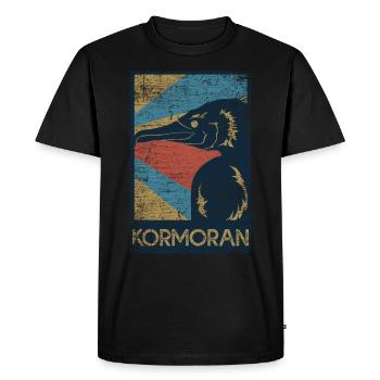 Kormoran Geschenk - T-shirt Premium bio Homme - noir - Devant - Nico (187cm)