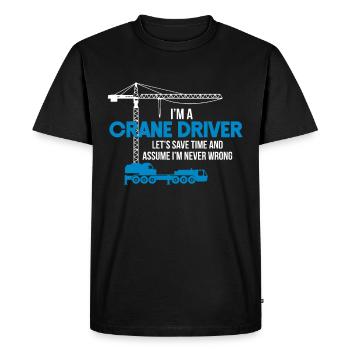 grutier - T-shirt Premium bio Homme - noir - Devant - Nico (187cm)