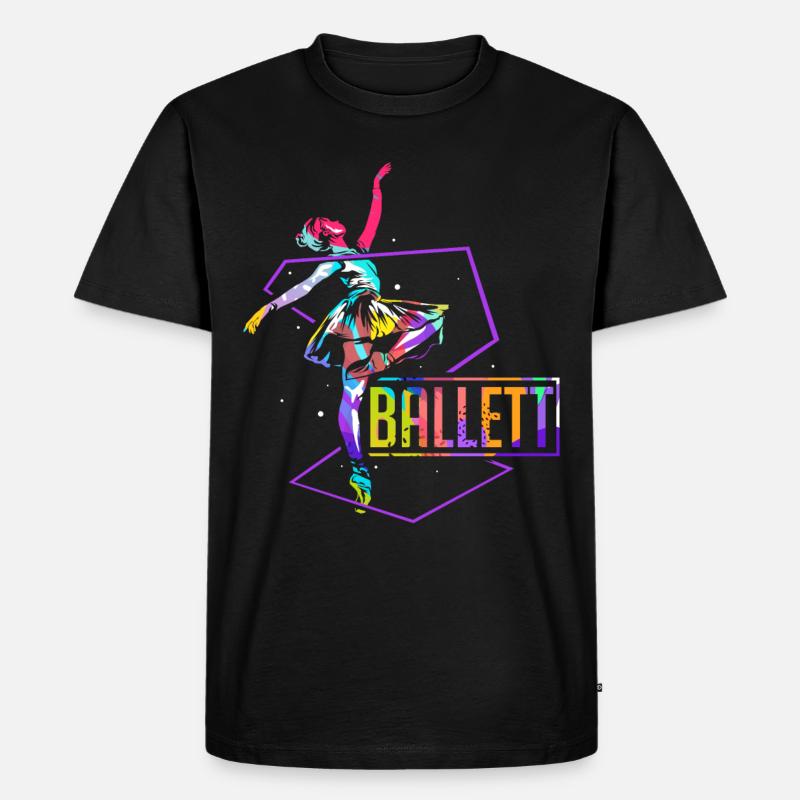 Ballett Polygon - Männer Premium Bio T-Shirt - Schwarz