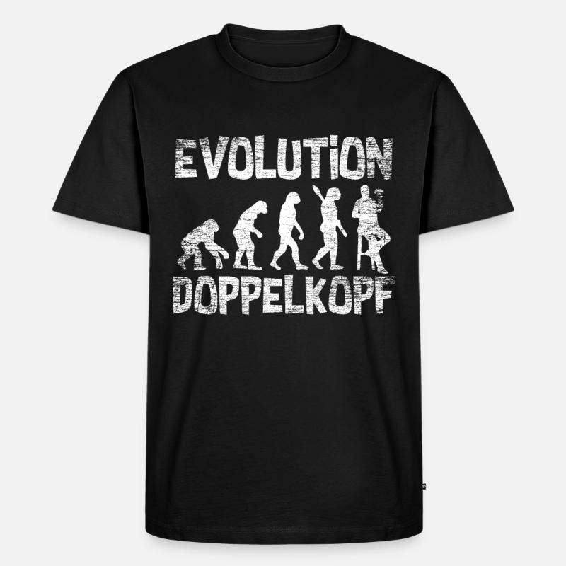 Doppelkopf Geschenk - Männer Premium Bio T-Shirt - Schwarz