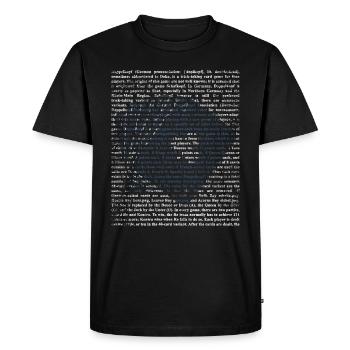 Cadeau double tête - T-shirt Premium bio Homme - noir - Devant - Nico (187cm)