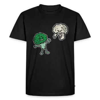 Brocoli chou-fleur - T-shirt Premium bio Homme - noir - Devant - Nico (187cm)