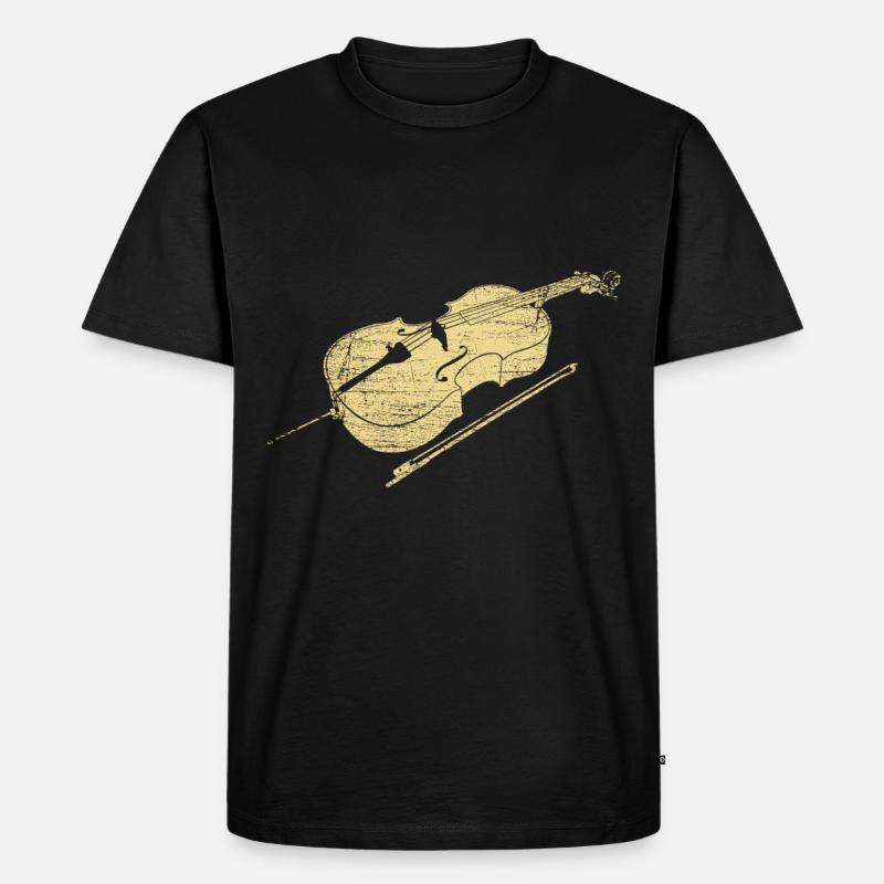 Violoncello - Männer Premium Bio T-Shirt - Schwarz