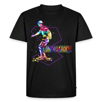 Longboards Polygon - Men's Premium Organic T-Shirt - black - Front - Nico (187cm)