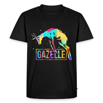 Polygone de gazelle - T-shirt Premium bio Homme - noir - Devant - Nico (187cm)